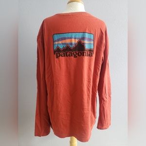 Patagonia long sleeve logo tee, XL